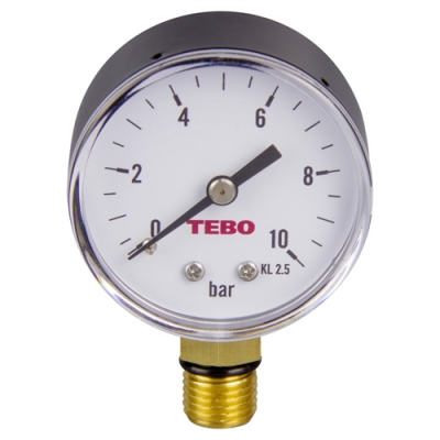 Манометр TEBO НАР 1/4" 10 бар (1100)