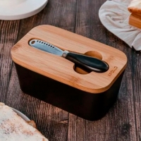 Масленка с ножом для масла APOLLO "Palmiro" черный цвет PLM-02-Bl Масленка с ножом для масла APOLLO "Palmiro" черный цвет PLM-02-Bl