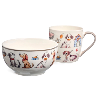 Набор для завтрака lefard "Dogs", 2 пр.: салатник 500мл, кружка 345мл 260-1055