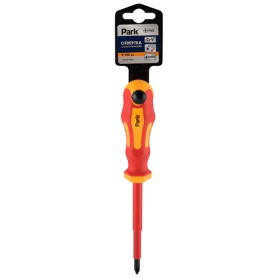 Отвертка Park диэлектрик PH2х10см для работы в установках до 1000V, крестовая арт.008424 Отвертка Park диэлектрик PH2х10см для работы в установках до 1000V, крестовая арт.008424
