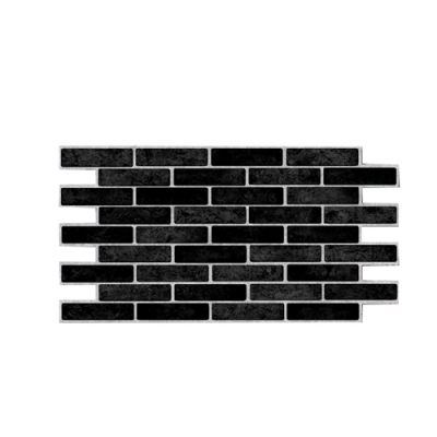 Панель ПВХ Grace Кирпич черный 960 х 498 мм Панель ПВХ Grace Кирпич черный 960 х 498 мм