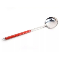 Половник из нерж.стали с деревянной ручкой 64 см п. Узбекистан