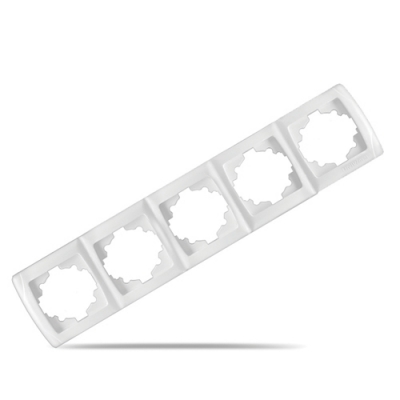 Рамка пятиместная горизонтальная "UNIVersal" серия "Маргарита" (еврослот) (E2273) Рамка пятиместная горизонтальная "UNIVersal" серия "Маргарита" (еврослот) (E2273)