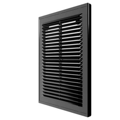 Решетка вентиляционная ERA 1825P Black разъемная 185х255 пластик