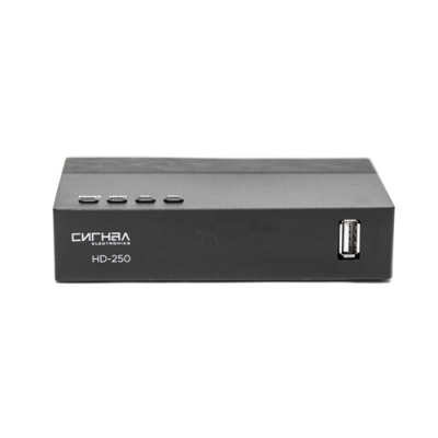 Ресивер эфирный цифровой DVB-T2/C HD HD-250 пластик, дисплей, DOLBY DIGITAL,WIFI-антенна, Сигнал