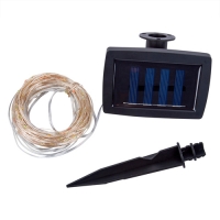 Садовая гирлянда на солнечной батарее «Роса». 300 светодиодов. Теплый белый свет. 1*АА Ni-Mh аккумул