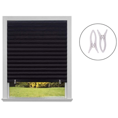 Самоклеящиеся шторы-плиссе Skandi, размер 120х180см, цвет черный арт.109168