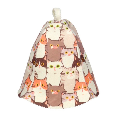 Шапка Банные штучки Котики, войлок /10 41506