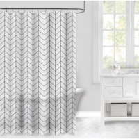 Штора в ванную Swensa ROAD SWC-50-37 180х180см белый/черный Пева