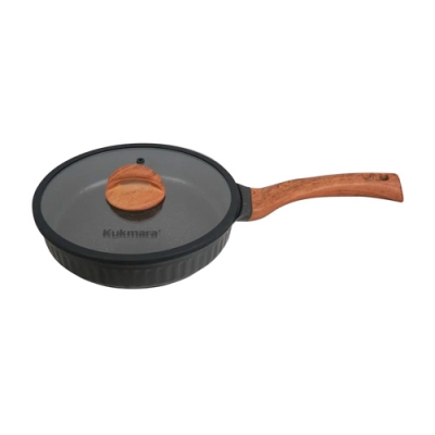 Сковорода 240мм с ручкой,со стеклянной крышкой, АП линия "Stella"(ristretto) "Kukmara" сср241а