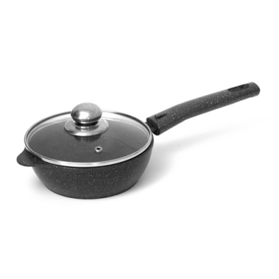 Сковорода "Уля" d.160х55мм, Съемн.руч. Стекл.крыш.с мет.руч, ПК арт.21302