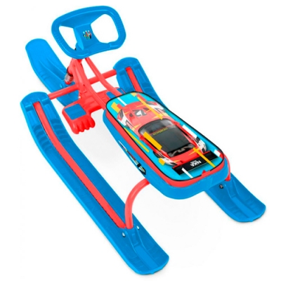 Снегокат Игрушка "Тимка спорт 1+" ТС1+/SC "Nika kids sportcar" (красный каркас)