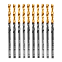 Сверло по металлу, 3 мм, HSS-Tin, Golden Tip, 10 шт.// Denzel арт.717205 Сверло по металлу, 3 мм, HSS-Tin, Golden Tip, 10 шт.// Denzel арт.717205