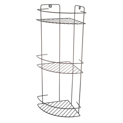 SWR-60-03-BLK Полка угловая 3-х ярусная, черная 19х19х57см.