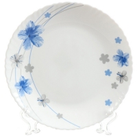 Тарелка обеденная, стеклокерамика, 24 см, круглая, Вуаль, LHP95 (484526)