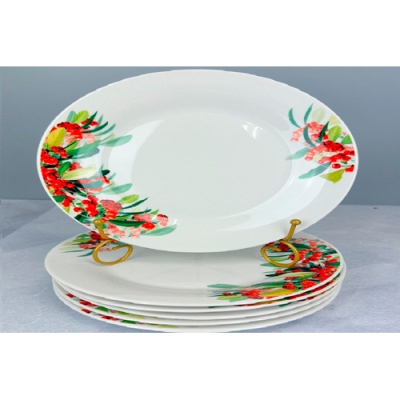 Тарелка плоская 20 см JEWEL Рябина (фарфор) (ПС0013-37) Тарелка плоская 20 см JEWEL Рябина (фарфор) (ПС0013-37)