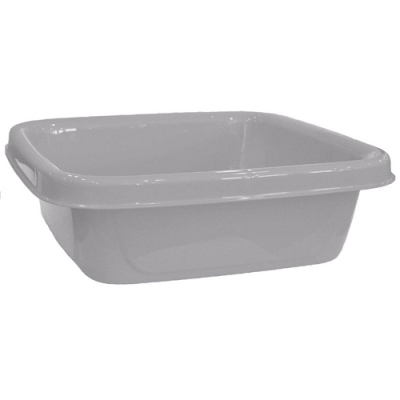 Таз квадратный Step 10 л серебряный