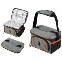 Термосумка Leonord ML15009, 5л, р-р: 23x17,5x16,5см, цвет: серый+оранжевый арт.104932 Термосумка Leonord ML15009, 5л, р-р: 23x17,5x16,5см, цвет: серый+оранжевый арт.104932