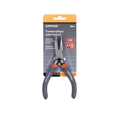 Тонкогубцы Кратон изогнутые Mini 115 мм