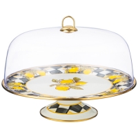 Тортовница agness с крышкой, серия лимон, диа.30см 950-559