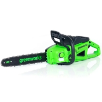 Цепная пила аккумуляторная Greenworks 40В GD40CS20X, 40 см, бесщеточная, 1хАКБ 8 Ач и ЗУ (2008807UH) Цепная пила аккумуляторная Greenworks 40В GD40CS20X, 40 см, бесщеточная, 1хАКБ 8 Ач и ЗУ (2008807UH)