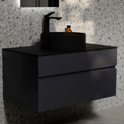 Тумба Raval Decent 80 подвесная, Антрацит (под раковину Melana MLN )