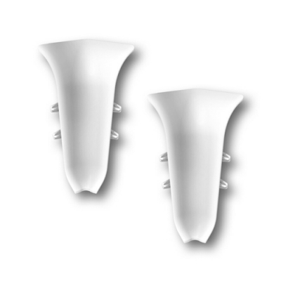 Угол внутренний для плинтуса 70мм "Деконика", 001-G Белый глянцевый