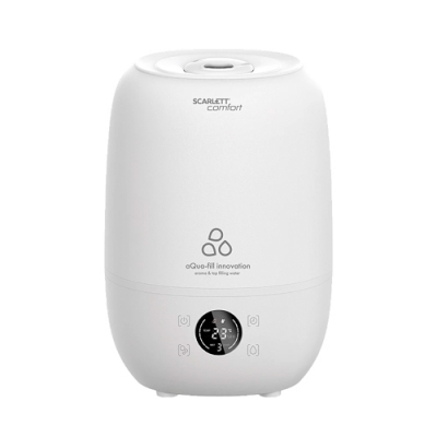 Ультразвуковой увлажнитель воздуха Scarlett SC-AH986E28, 2.3L, Display, Top filling белый