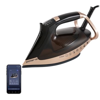 Утюг PIR 3225AK 3m WIFI IQ Home Черный/золотой POLARIS CN