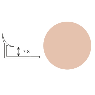Раскладка под плитку 7-8 мм внутр. 2,5м персиковый