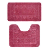 Комплект ковриков для в/к BANYOLIN CLASSIC из 2 шт 50х80/50х40см 11мм (темно-розовый) 1/25