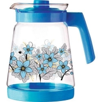 Кувшин из жаропрочного стекла Pentola-2500 с пластик ручкой, 2,5 л, синий дизайн, Mallony арт.910118 Кувшин из жаропрочного стекла Pentola-2500 с пластик ручкой, 2,5 л, синий дизайн, Mallony арт.910118