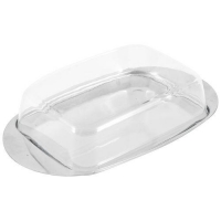 Масленка из нерж стали с пластик крышкой серия OLIATORE, р-р 18х11х4 см, тм Mallony арт.003879