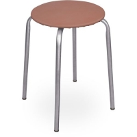 Табурет Эконом на 4-х опорах (круглое сидение ДСП) коричневый ТЭ2