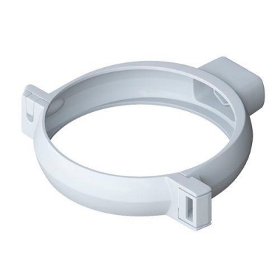 Хомут трубы ПВХ белый. АЛЬТА-ПРОФИЛЬ