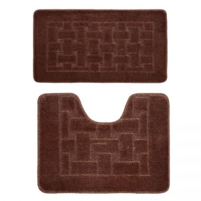 Комплект ковриков для в/к BANYOLIN CLASSIC из 2 шт 50х80/50х40см (темно-коричневый)