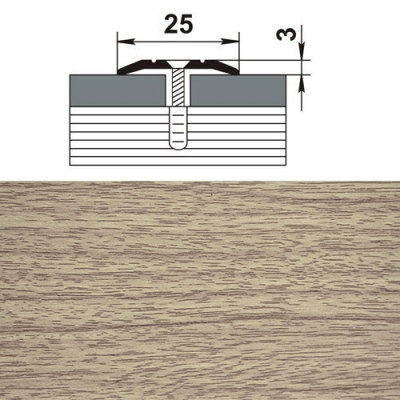 Профиль стыкоперекрывающий ПС 01.1350.087 дуб беленый