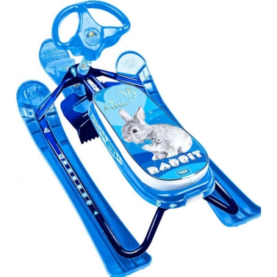 Снегокат Игрушка "Ника кросс" СНК/КР2 с кроликом (синий каркас)