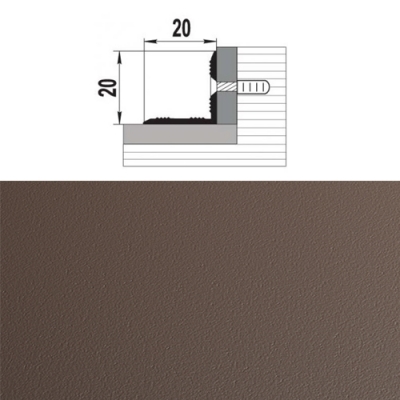 Профиль угловой ПУ 05-1.900.03 шоколад