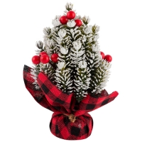 Украшение декоративное "Елка заснеженная в букете" арт.007635