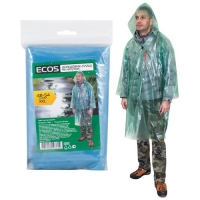Дождевик Ecos, плащ на липучках, 40 мкм ПВД р-р 48-54,XXL арт.003932
