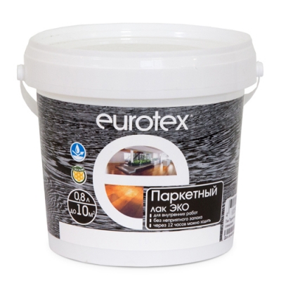 Eurotex - ЭКО (лак паркетный) матовый 0,8 л (80126) Eurotex - ЭКО (лак паркетный) матовый 0,8 л (80126)