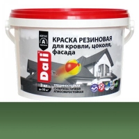 Краска резиновая для кровли,цоколя,фасада 3кг. ЗЕЛЕНЫЙ DALI (20711) Краска резиновая для кровли,цоколя,фасада 3кг. ЗЕЛЕНЫЙ DALI (20711)