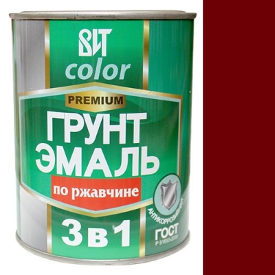 Грунт-эмаль по ржавчине ВИТ color (вишня 0,8 кг ЦАРИЦЫНСКИЕ КРАСКИ)