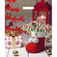 Пакет с вырубной ручкой 38х45+3 (50) Артпласт НГ (Сапожок) ВУР52993