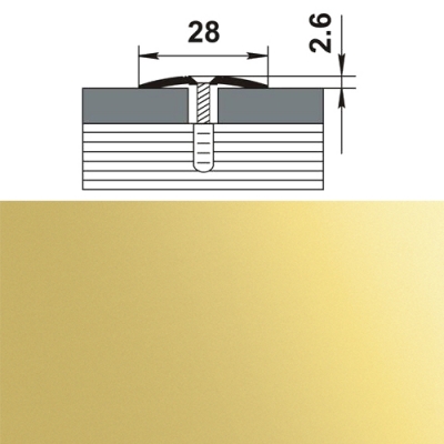Профиль стыкоперекрывающий ПС 03.900. 02л золото люкс