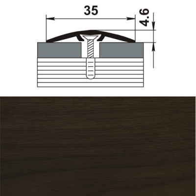 Профиль стыкоперекрывающий ПС 04-3. 1350.094 венге