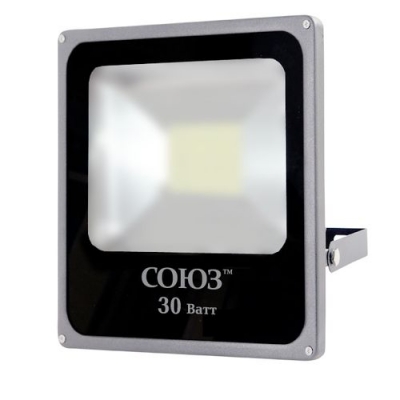 Прожектор светодиодный энергосбер. "СОЮЗ" SFLSLED-SMD-30-865-GR-IP65 (HP1503) (арт.0133)