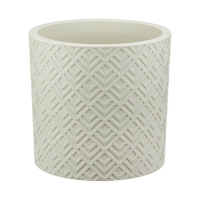 Кашпо ЭТНА D200мм 3,4л с вставкой белый ротанг М3183