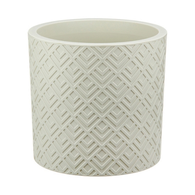 Кашпо ЭТНА D200мм 3,4л с вставкой белый ротанг М3183 Кашпо ЭТНА D200мм 3,4л с вставкой белый ротанг М3183
